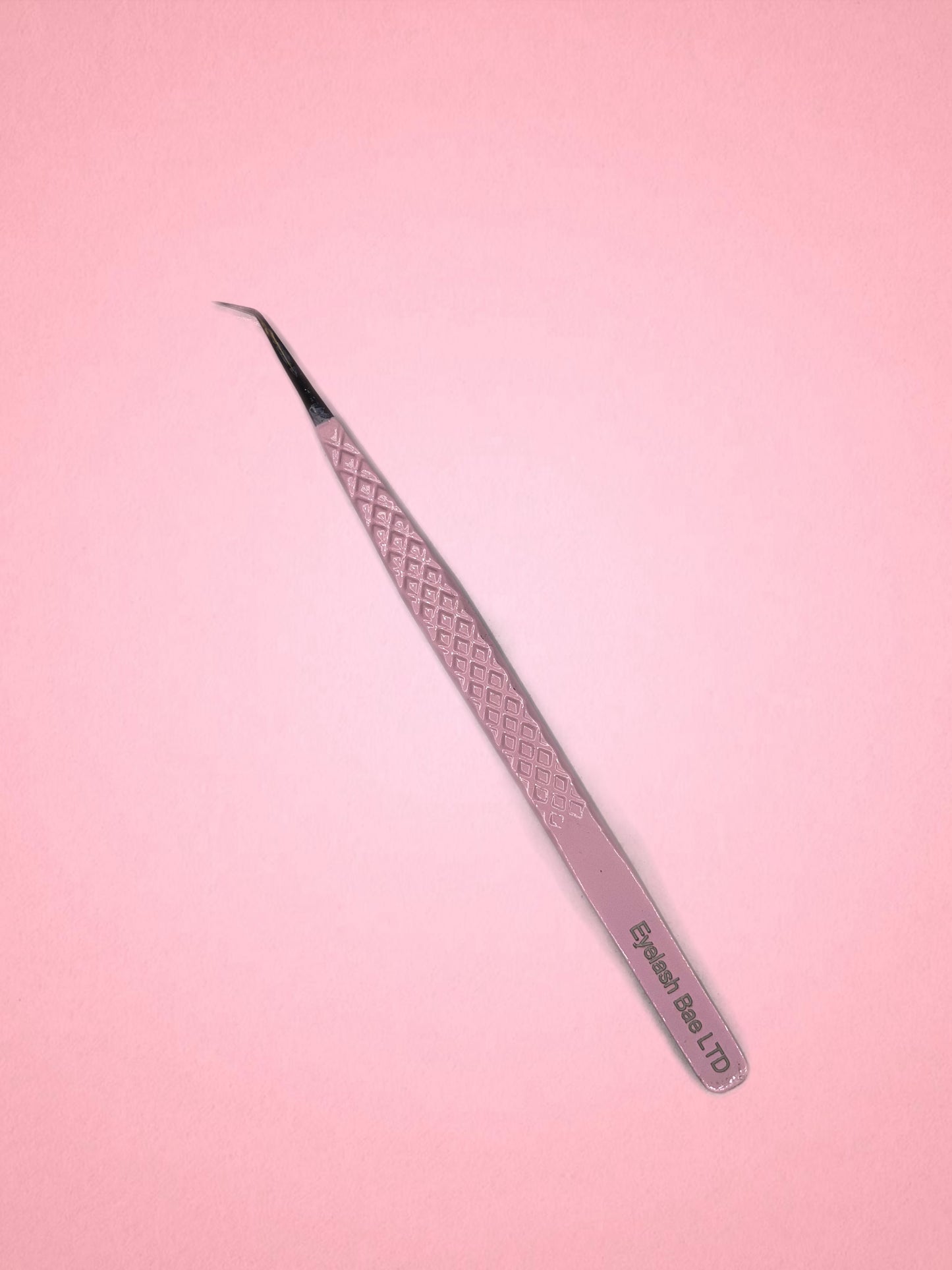 Pink baby angled tweezer