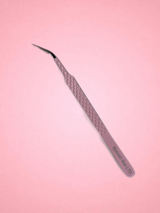 Pink angled isolation tweezer