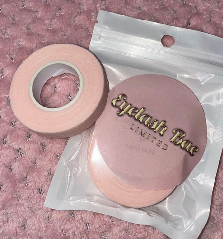 Pink lash tape