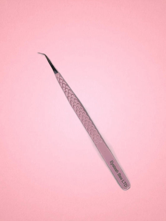 Pink baby angled tweezer